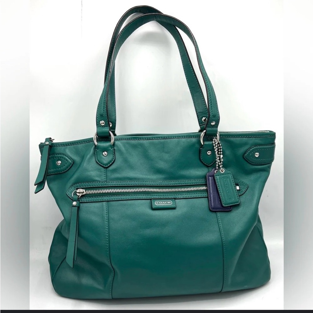 Coach the Daisy Teal/Green Leather Shoulder Bag